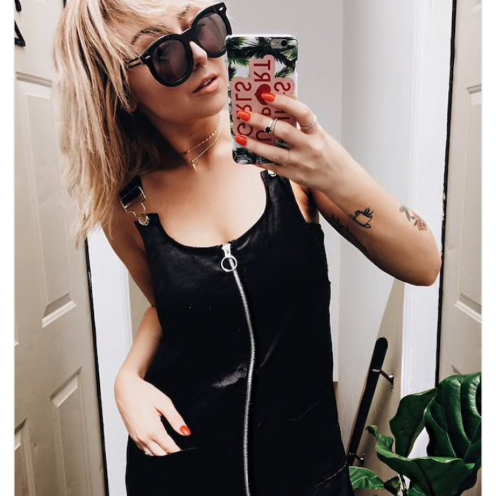 satin overall dress from forever 21